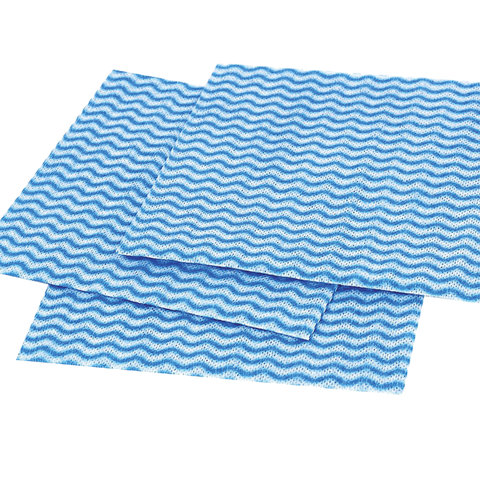 Салфетка хозяйственная Лайма (34х38см) вискоза, синяя волна, 10шт. (605499)