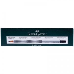 Карандаш чернографитный (простой) Faber-Castell Grip 2001 (НВ, трехгранный, с ластиком, заточенный) 1шт. (117200)