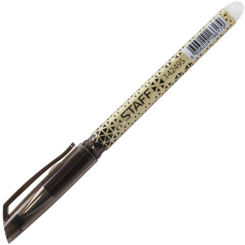 Ручка гелевая стираемая Staff (0.5мм, черная) 1шт. (92)
