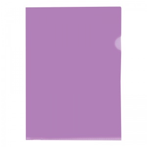 Папка-уголок OfficeSpace (А4, 150мкм, пластик) прозрачная фиолетовая, 20шт. (Fmu15-6_872)