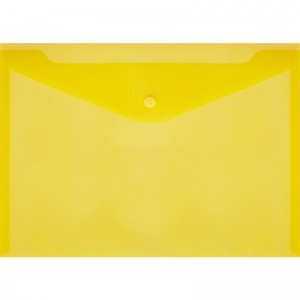Папка-конверт на кнопке Attache (А4, 180мкм, до 120л., полипропилен) прозрачно-желтая, 10шт.