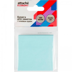 Клейкие закладки бумажные Attache Economy, синий по 100л., 51х51мм