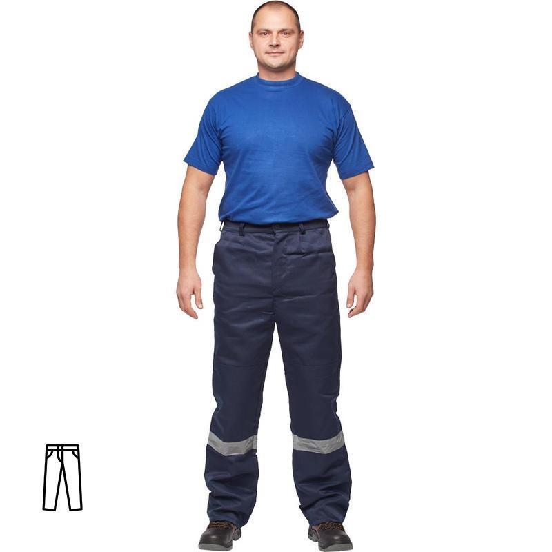 Брюки рабочие летние мужские л03-БР с СОП, синий, размер 56-58, рост 158-164