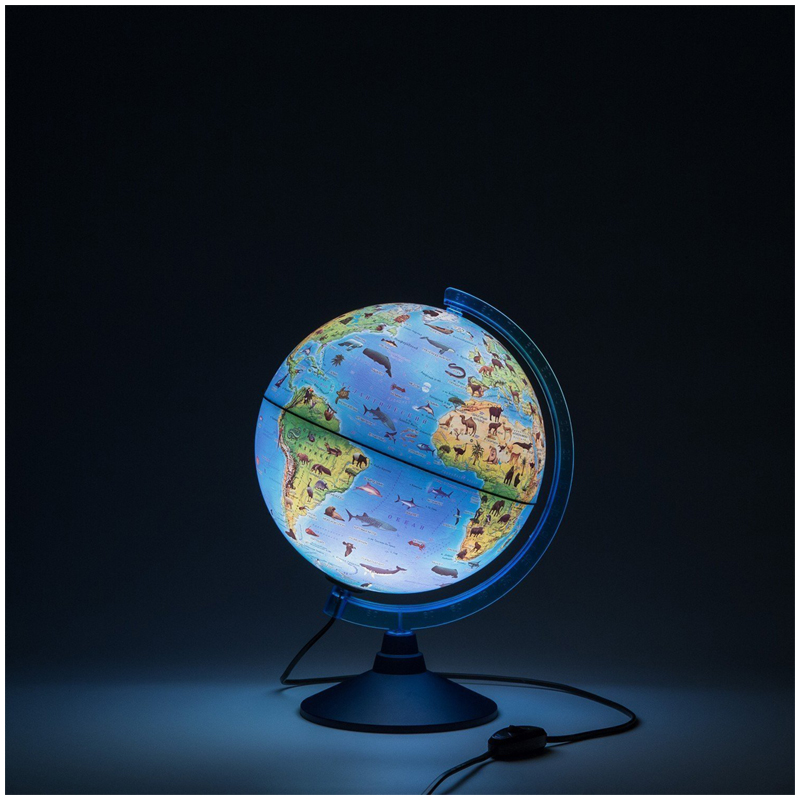 Глобус зоогеографический Globen, d=250мм, интерактивный с подсветкой от сети + очки виртуальной реальности (INT12500306)
