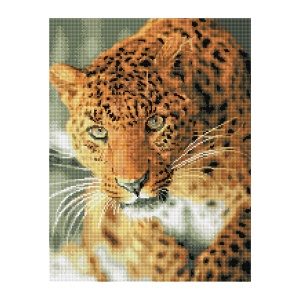 Набор для изготовления алмазной мозаики Три Совы "Леопард", 40x50см, холст на деревянном подрамнике, картон.уп. (АМП4050_47616)