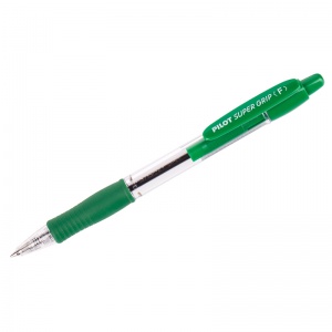 Ручка шариковая автоматическая Pilot Super Grip (0.32мм, зеленый цвет чернил, масляная основа) 12шт. (BPGP-10R-F-G)