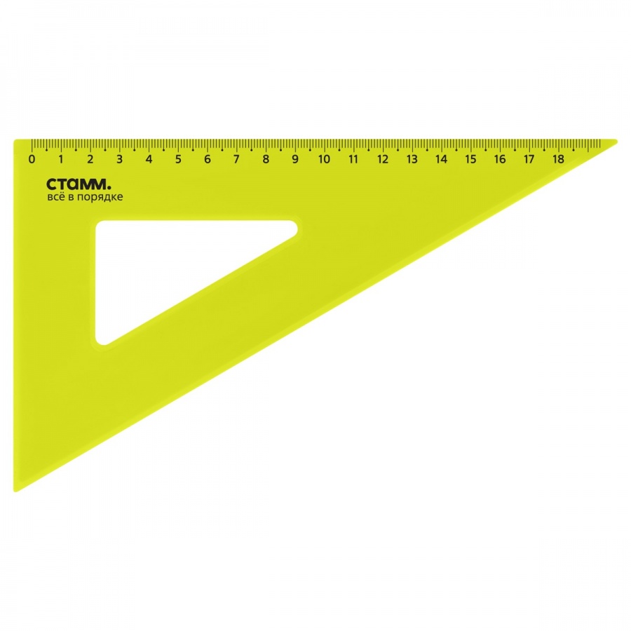 Треугольник 30°, 18см Стамм Neon Cristal, прозрачный тонированный, 20шт. (ТК47)