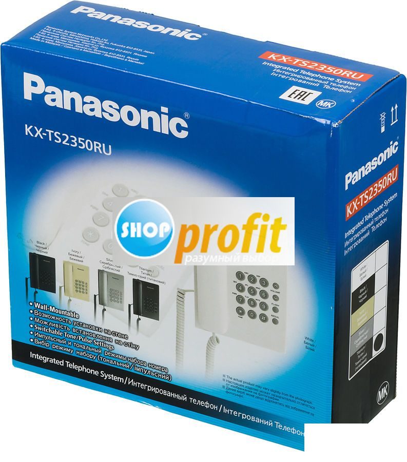 Проводной телефон Panasonic KX-TS2350RUT, черный (KX-TS2350RUT)