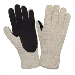 Перчатки защитные шерстяные Айсер, утепленные со спилковыми накладками, размер 11 (XXL), 1 пара