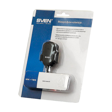 Микрофон-клипса SVEN MK-150, пластик, черный (SV-0430150)