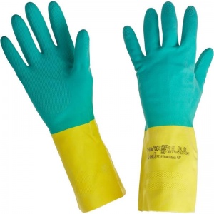 Перчатки защитные латексно-неопреновые Ansell "Бай Колор" 87-900, размер 8 (M), 1 пара