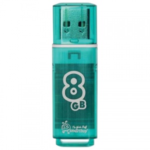 Флэш-диск USB 8Gb SmartBuy Glossy, зеленый (SB8GbGS-G)
