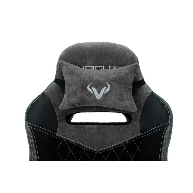 Кресло игровое Бюрократ Viking-6 Knight, ткань/кожзам черный/темно-серый, металл
