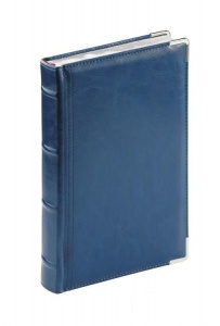 Ежедневник полудатированный 145х217мм Bruno Visconti Boss (208 листов) обложка кожзам, синяя, срез золотистый