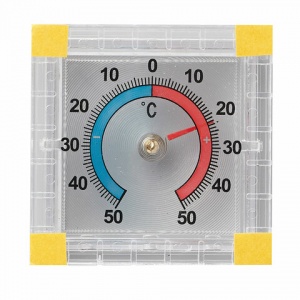 Термометр оконный биметаллический ПТЗ ТББ, крепление на липучку, 5шт. (670764)