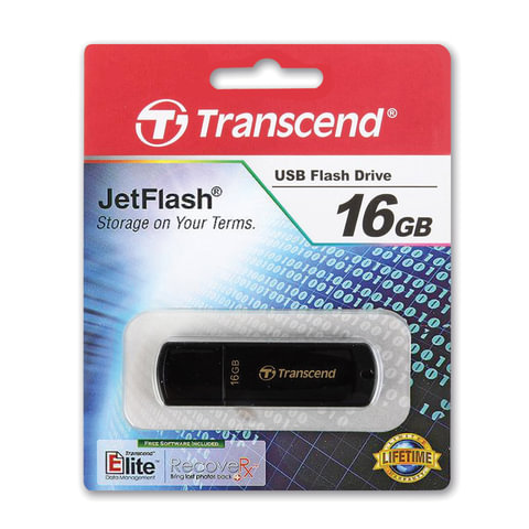 Флэш-диск USB 16Gb Transcend Jetflash 350, черный (TS16GJF350)