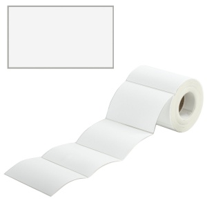 Термотрансферные этикетки бумажные полуглянцевые, 100х72мм, 500шт. в рулоне, прозрачная подложка, 4 рулона (54252)
