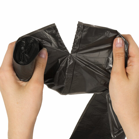Пакеты для мусора 30л, Лайма (50x60см, 8мкм, черные) ПНД, 30шт. в рулоне (601377)