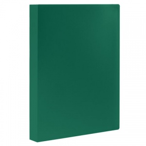 Папка файловая 100 вкладышей Staff (А4, пластик, 700мкм) зеленая (225715), 4шт.
