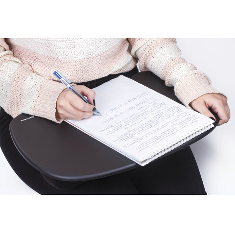 Подставка-столик с мягкими подушками Brauberg, для ноутбука и творчества, 430х330мм, черная (512669)