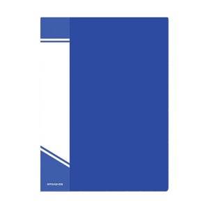 Папка файловая 10 вкладышей inФОРМАТ (А4, пластик, 500мкм, карман для маркировки) синяя