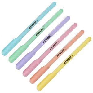 Ручка шариковая одноразовая Kores Pastel K0R-M (0.7мм, синий цвет чернил) 50шт. (37086)