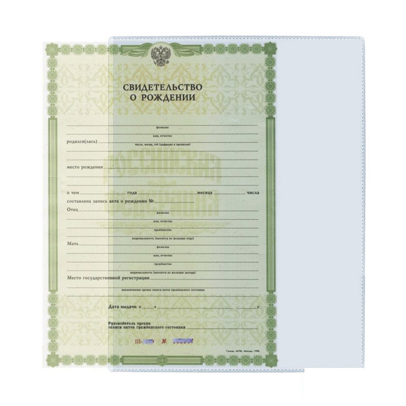 Обложка-карман для документов ДПС, А4, пвх, прозрачная, 305x222мм (2834.300)