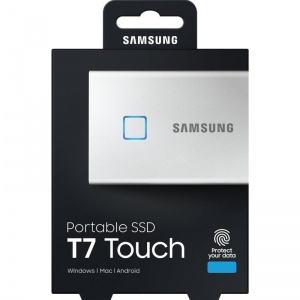Внешний жесткий диск Samsung T7 Touсh, 2Тб, серебристый (MU-PC2T0S/WW)