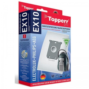 Пылесборники Topperr EX10, 4шт., для пылесосов Electrolux, Philips (EX10), 10 уп.