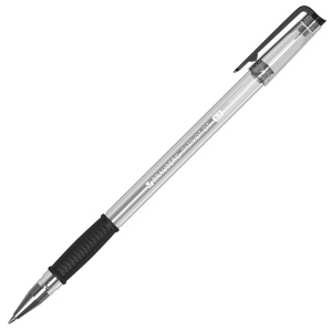 Ручка гелевая Brauberg Patriot-GT (0.4мм, черный, корпус прозрачный) (143960)