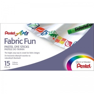 Пастель для ткани 15 цветов Pentel "Fabric Fun", картонная упаковка (PTS-15)