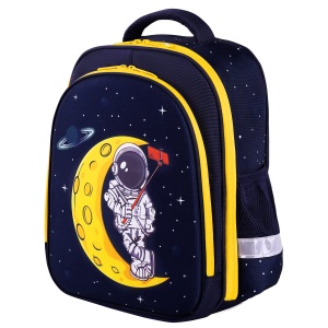 Ранец школьный Brauberg Kids Standard, 2 отделения, "Spaceman", светящийся 36х28х14см (271384)