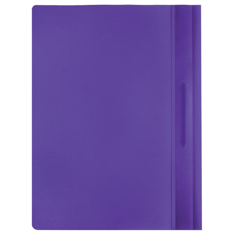 Папка-скоросшиватель Staff (А4, 0.1/0.12мм, пластик) фиолетовый, 75шт. (229237)