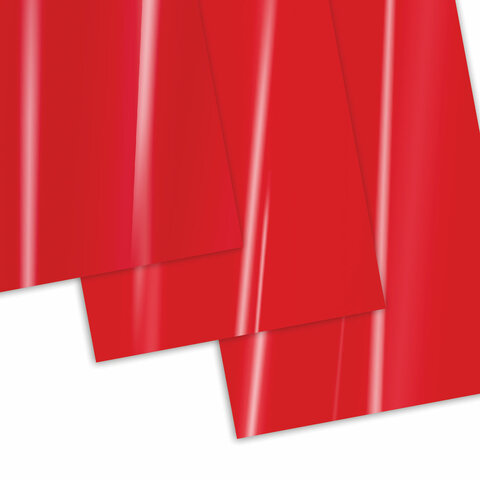 Обложка для переплета А4 Brauberg, 250 г/кв.м, картон, красный, глянцевый, 100шт. (532163)