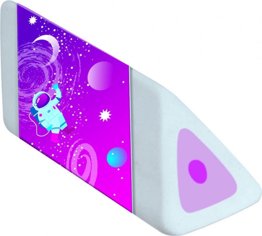 Ластик Maped Cosmic Kids, пластик, 17x54x19мм, треугольный, картон. держатель, инд. ШК, 24шт.