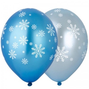 Воздушные шары Веселая Затея Снежинки 35см, 25шт.