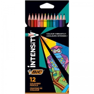 Карандаши цветные 12 цветов BIC Intensity (L=175мм, пластик, 3гр) 12 уп. (9505272)