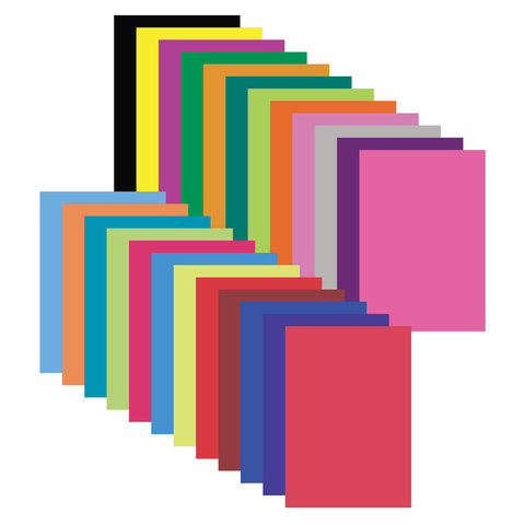 Бумага цветная мелованная Юнландия &quot;Юнландик на море&quot; (24 листа, 24 цвета, скрепка, 200х280мм) (129555), 60 уп.