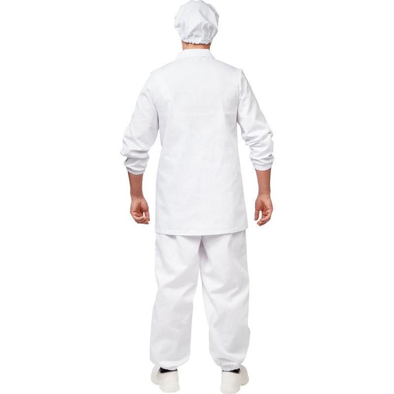 Униформа Куртка для пищевого производства мужская у17-КУ, белая (размер 56-58, рост 170-176)