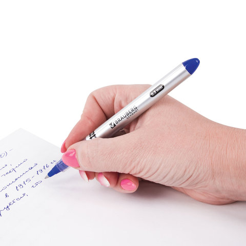 Ручка-роллер Brauberg Contract (0.5мм, синий цвет чернил) (141554)
