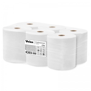 Полотенца бумажные для держателя 2-слойные Veiro H1 Comfort, рулонные, 6 рул/уп (K203)