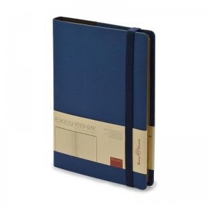 Ежедневник недатированный А5 Bruno Visconti Oxford (136 листов) кожзам, синий, золотой срез