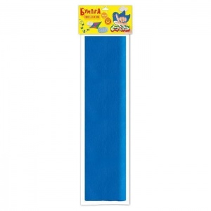 Бумага цветная крепированная Каляка-Маляка, 50x250см, 32 г/кв.м, синяя, в пакете, 1 лист