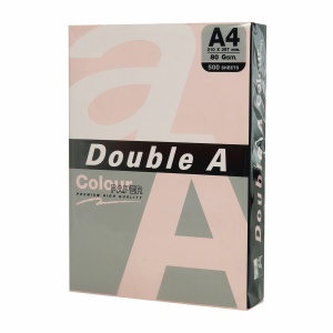 Бумага цветная А4 Double A, пастель розовый фламинго, 80 г/кв.м, 500 листов (23496