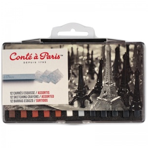 Набор мелков для набросков Conte a Paris (сангина, соус, сепия) пластик. упаковка (50247)