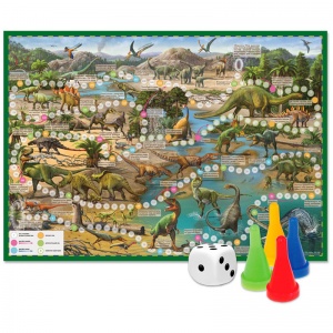 Игра-ходилка настольная Геодом "Путешествие в мир динозавров", с фишками (4607177453026)