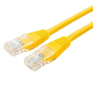 Патч-корд UTP Cablexpert PP12-0.25M/Y, категория 5e, 0.25м