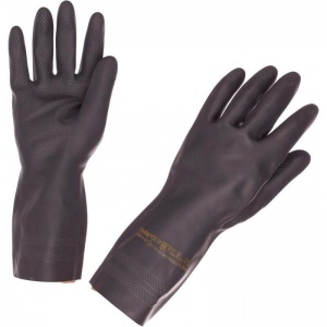 Перчатки защитные неопреновые Ansell "Неотоп" 29-500 КЩС, черные, размер 10 (XL), 1 пара