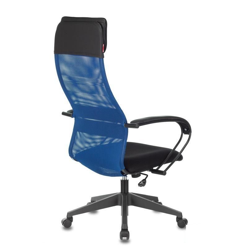 Кресло руководителя Easy Chair 655 TTW, сетка/кожзам черный/синий, пластик
