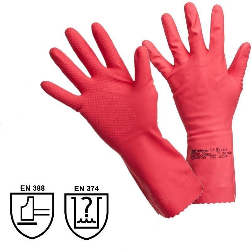 Перчатки латексные Vileda MultiPurpose, красные, размер 9 (L), 1 пара (100751), 10 уп.